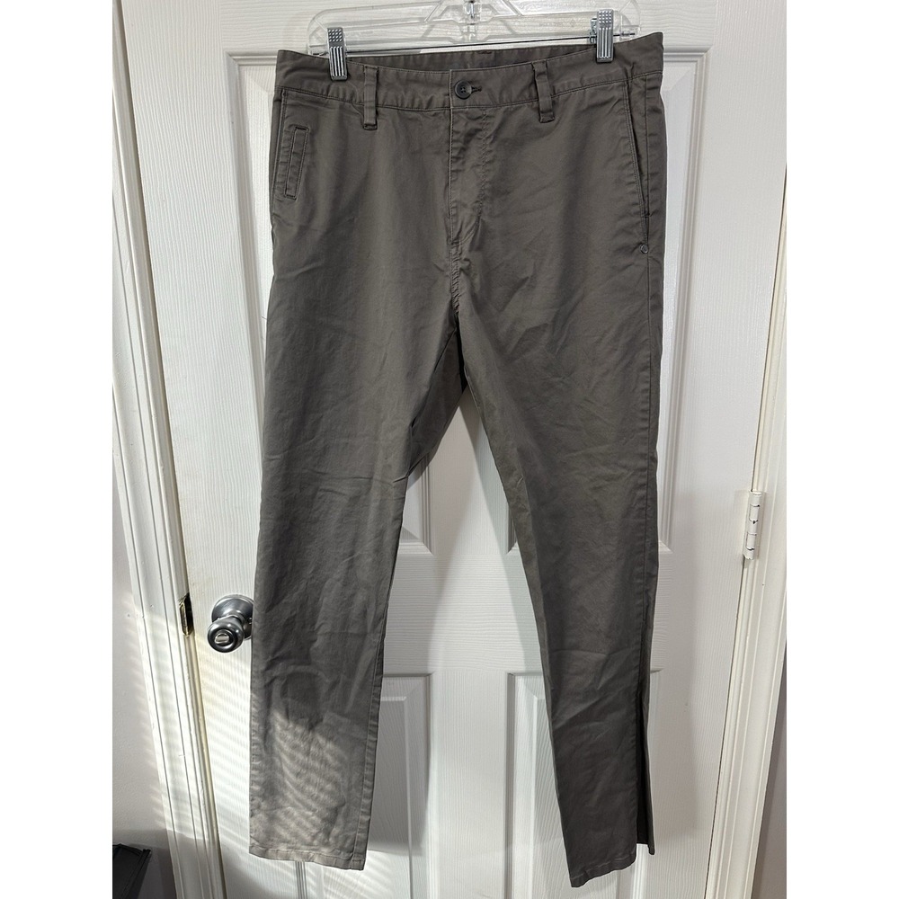 Vuori Collins Chino Pants Gray Stretch Twill Straight Leg V433 Men's 32x30